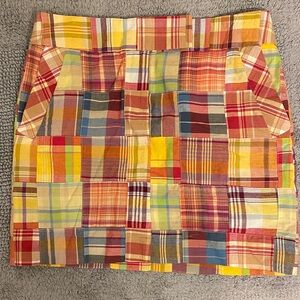 J. Crew Colorful Plaid Mini Skirt